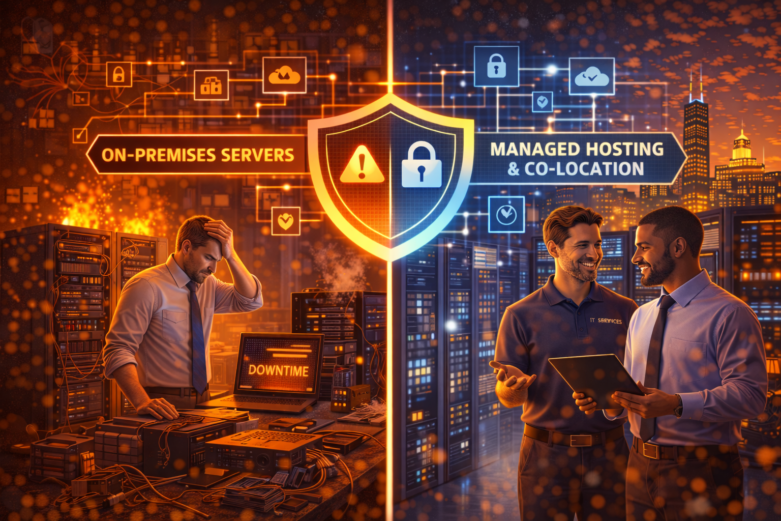 Secure managed data center hosting facility in Indiana with redundant infrastructure and enterprise-grade equipment